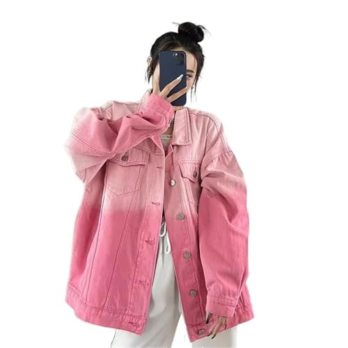 Veste en jean pour femmes grande taille confortable et stylée rose