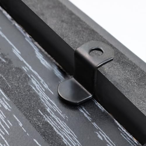 Image of 40pcs 1 /2 inch Depth Flat Offset Canvas Clips Black Metal Photo Frame Clips with Screws Z Shape Mirror Clamps Heavy Duty Offset Mirror Clips for Picture Framing