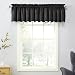 Sun Zero Barrow Energy Efficient Rod Pocket Curtain Valance, 54" x 18", Black