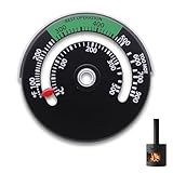 Termómetro para Estufa,Termómetro para Chimenea de Quemador de Leña Tubería de Estufa de Fuego Medidor de Temperatura para Horno para Horno Redondo de Chimenea de Leña