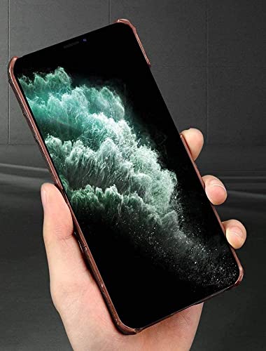 Coque en cuir d'autruche iPhone 12 Pro luxe bleu antichoc - 5