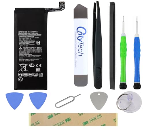 Onlytech - Batteria Di Ricambio Premium Per Xiaomi Mi Note 10 / Note 10 Lite - 5260Mah - Qualità Identica Al Modello Bm52 Con Kit Di Riparazione 10 St