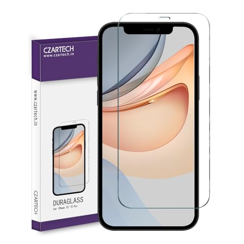 CZARTECH Military-Grade Tempered Glass Screen Guard Protector For iPhone 12 | iPhone 12 Pro with Easy Cleaning Kit