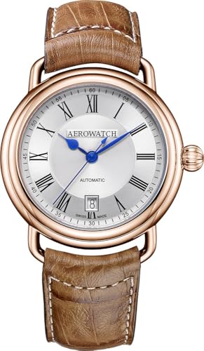 [アエロウォッチ]AEROWATCH 腕時計 機械式自動巻き デイト スイス製 A60900 RO26