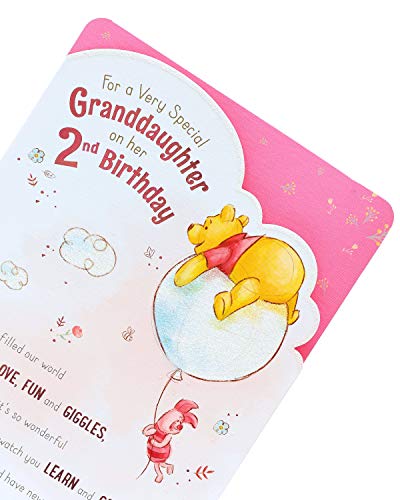 Uk Greetings Granddaughter 2Nd Birthday Card - 2 Year Old Birthday Card - Winnie The Pooh Design #TOP4