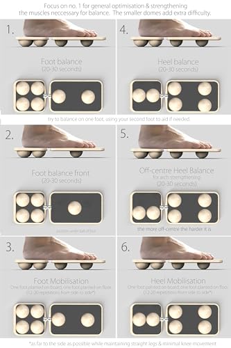 SteadySole foot balance board for lower leg mobility training, Beige, 50 mm et 30 mm - Image 3