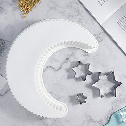 HiParty Crescent Moon Shape Silicone Cake Pan, Crescent Moonlight Sonata Mousse Cake Bread Pizza Baking Mold Kitchen Bakeware Tools