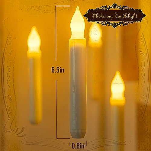 Homemory HXFNBGLYKMZ-12 Hanging Floating Candles With Wand Remote And String, 12 Pcs Flying Flameless Led Taper Candles Warm White Light thumb #6