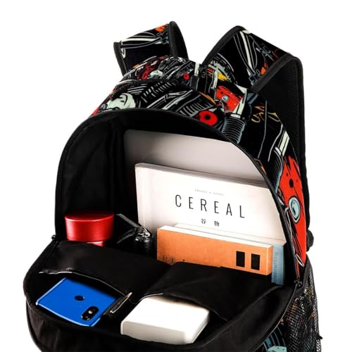 Sac à dos de campus multicolore unisexe avec porte-bouteille - 4