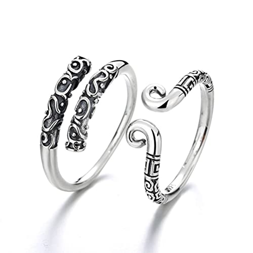 Bague ouverte en argent S925 accessoire tendance quotidien pour sublimer votre style urbain