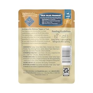 Blue Buffalo Delectables Pure Moist Canine Meals Topper, Turkey Dinner 3oz (Pack of 24)