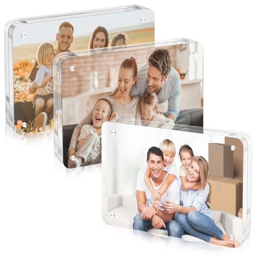 lalago 3pcs 6 x 9cm Marco de Fotos Acrílico con Esquinas