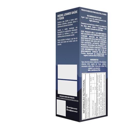 Night Calm B12: Melatonina e Vitamina B12 em gotas, sublingual, com Sabor Frutas Vermelhas, Unidade