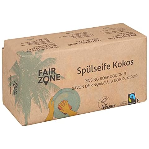 FAIR SQUARED Solid Soap for Dishes and Coconut Surfaces, 450 g, Black, Standard Cover