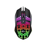 【 Plug and Play -70 Inch Cable Length 】 Professional Gaming Wired Mouse, 6 RGB Lights, 7 Shortcut Keys, Ergonomic Gaming Laptop Optical Mouse, 6 Adjustable DPI up to 8000