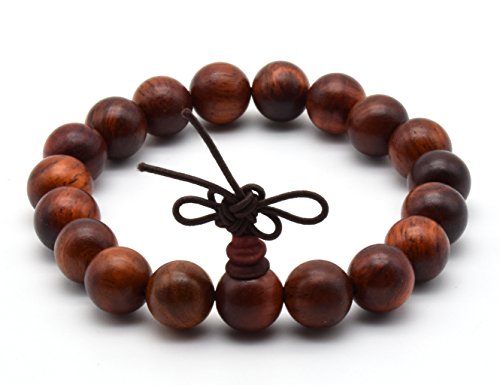 Zen Dear Unisex Natural Rosewood Prayer Beads Buddha Buddhist Prayer Meditation Mala Necklace Bracelet (10Mm 19 Beads) #TOP1