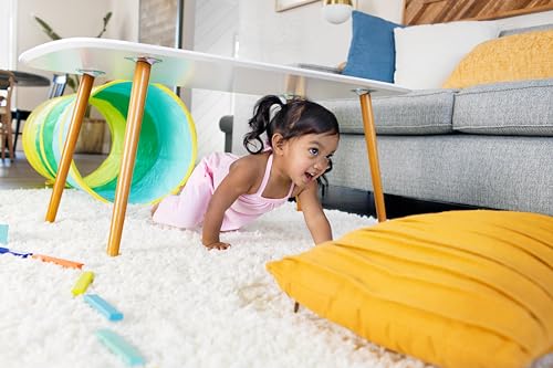 LOVEVERY | The Organic Cotton Play Tunnel | Pop-Up & Collapsible Play Tunnel with Organic Cotton Carrying Case, Toddler Gift for Indoor and Outdoor Game, Multicolor, Ages 12+ Months