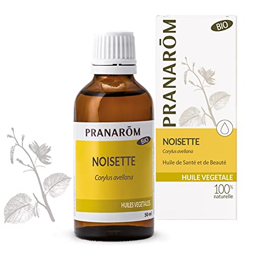 Pranarôm Aceite Vegetal De Avellana 100% Bio, Corylus Avellana - Obtenido Por Primera Presión En Frío Del Fruto Del Avellano, Como Soporte De Aceites Esenciales, Piel Sensible O Deshidratada, 50 Ml