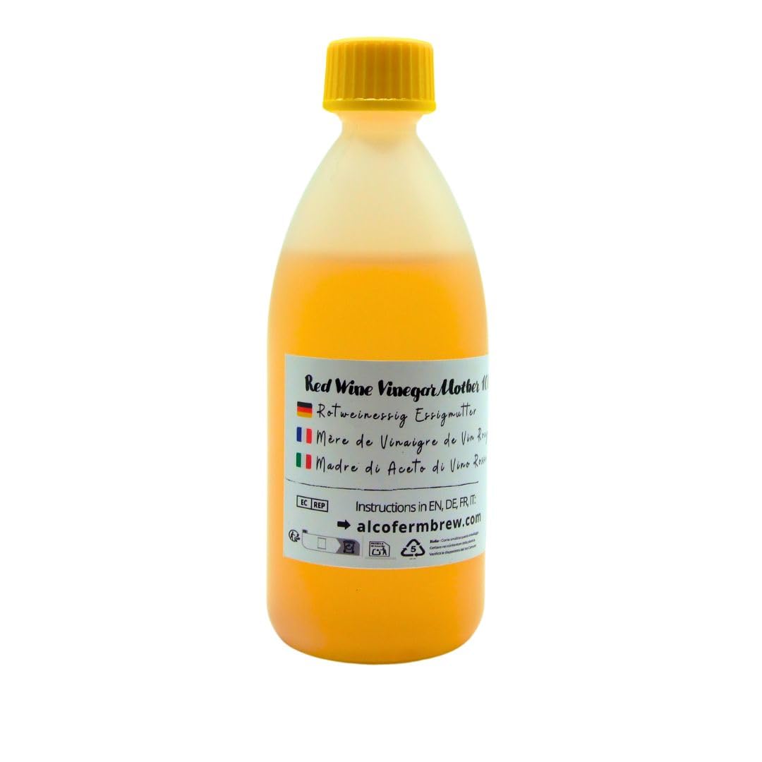Mère de Vinaigre de Vin Rouge 100 ml - Fermentation Naturelle - Vinaigre Maison - Jusqu’à 50 L