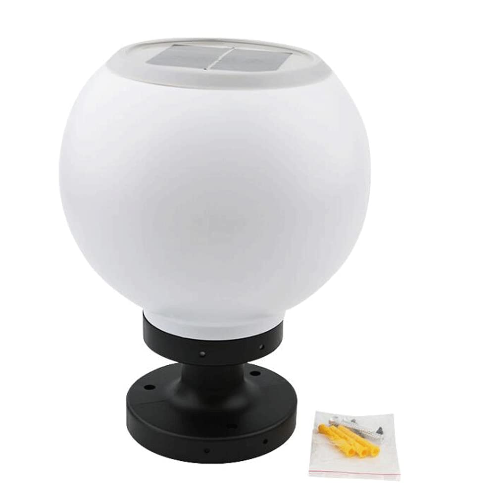 ZLMFK Outdoor solar column head lamp garden lamp household gate column head lamp villa peripheral wall lamp waterproof decorative lamp