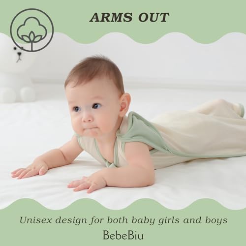 Image of Baby Swaddle Sleeping Bag, 0.5 TOG, 2-Way Zipper, Breathable Mesh, Arms In /Out Design, 2-Pack (Lovry & Pale Mauve, Large)