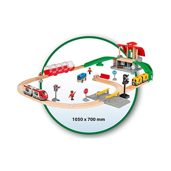 BRIO World 33989 Großes City Bahnhof Set - Umfangreiches Holzeisenbahn-Set mit Umsteigebahnhof - Empfohlen ab 3 Jahren – Bild 5