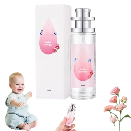 ruwanol Baby Powder Perfume Fresh Scent Perfumes Fragrance Body Perfume Spray Long-lasting Moisture & Fragrance for Women & Men (Pink)