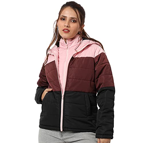 Image of PINACOLADA Women's Puffer Regular Fit Bomber Jacket For Winter Wear | Standing Collar | Full Sleeve | Zipper | Casual Jacket For Woman & Girl | Western Stylish Jacket For Women