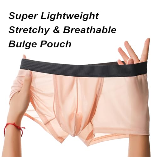 Ouruikia Men's Underwear Boxer Briefs Breathable Quick Dry Boxer Briefs Bulge Enhancing Pouch Underwear2