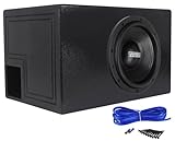 Sundown Audio SA-12 V.2 Bundle: SA-12 D4 12 in 2500-Watt Peak/1250-Watt RMS Subwoofer, RQB12 Single 12 in 1.8 cu.ft. Vented Sub Box, K1 Single Sub Box Installation Kit, 3-Items