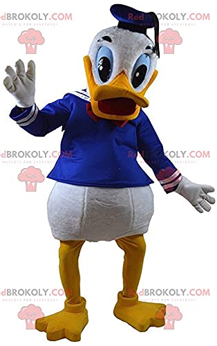 Donald Duck REDBROKOLY Mascot, el famoso pato Walt Disney