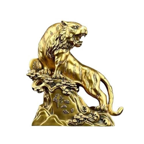 Tigre du zodiaque en laiton pour porche et salon élégant