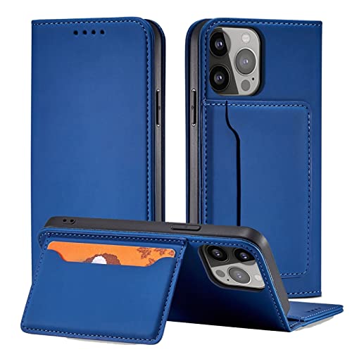 Étui pliable en cuir PU antichoc pour smartphone avec fente carte et support