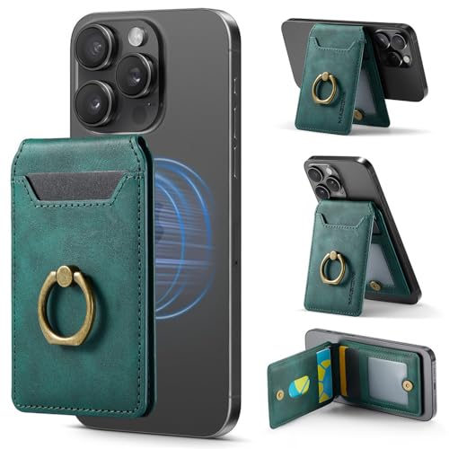 Étui Portefeuille en Cuir Vert pour iPhone 16 15, Idéal pour Voyager