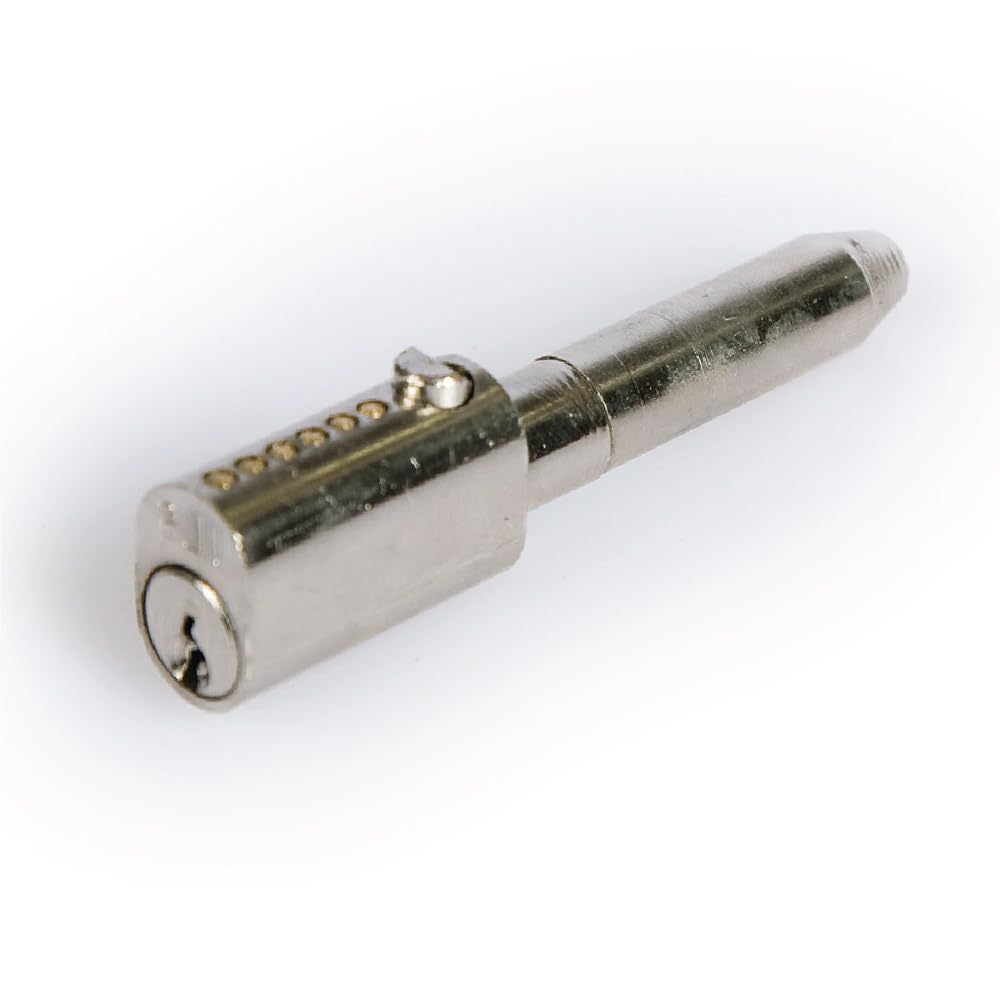 ILS Oval Cylinder Bullet Lock for Securing Roller Shutter Doors Nickel Plated (Keyed Alike)