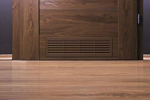 Image of AWENTA 18 inch x 5 inch Inch Two Sided Brown Door Air Vent Cover - Door Vents for Interior Doors - Universal Furniture Ventilation Guard- Register for Bathroom, Bedroom, Garage, Kitchen, Furniture
