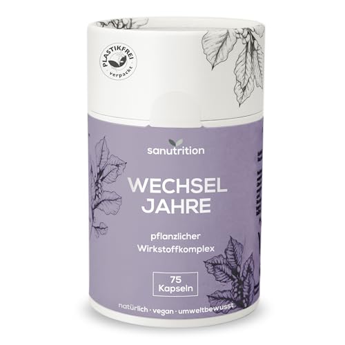 Wechseljahre | 75 Kapseln | natürlicher Vitalstoffkomplex aus Yamswurzel, Rotklee, Mönchspfeffer uvm. | + Vitamine | hormonfrei | vegan | Hergestellt in Österreich