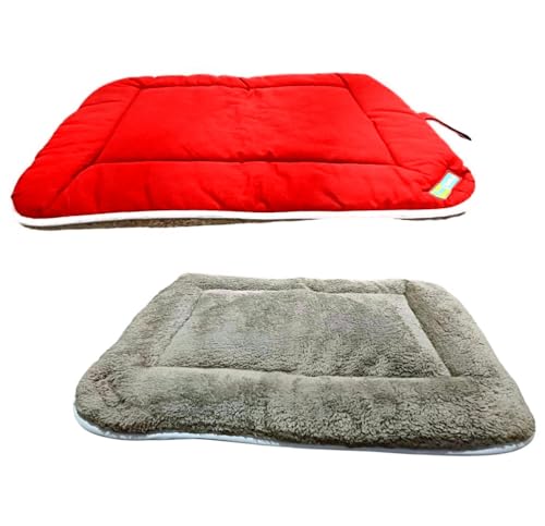 Image of Non-Slip Dog Mat for Pets - Waterproof, Soft & Durable Pet Bed Mat for Small, Medium & Large Dogs - Easy to Clean, Cozy Cushion for Dogs & Puppies (Red, S)