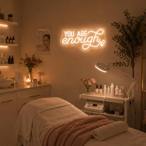 Image of You Are Enough Neon Sign Led Light Sign for Wall Decor