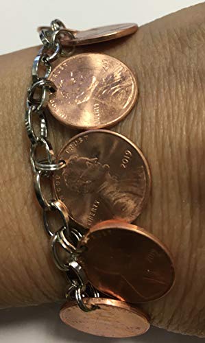 Ann Peden Jewelry Lucky Penny Charm Bracelet, Great Valentine'S Day Gift, Made Of Shiny New Usa Pennies thumb #2
