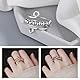 Fidget Ring Set,4 Anxiety Ring mit 4 Akupressur Ring,Verstellbare Anti Stress Ring mit Perlen,Akkupressurringe,Antistress Ringe,Finger Massageringe,Skill Ringe,Angst Spinning Ringe für Mädchen Frauen