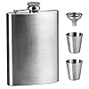 8 oz heupfles set roestvrij stalen zak whisky fles vlag met 2 kleine glazen en trechter voor mannen klimmen bar party…