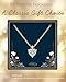 MIDDLUX April Birthstone Heart Necklace, Clear Quartz, 18k Gold Finish, 16