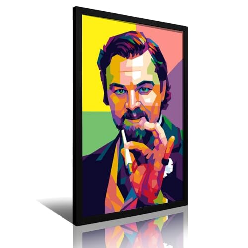 Zeitwa Póster de Django Unchained(4) películas en lienzo para pared, enmarcado y listo para colgar, 30 x 45 cm