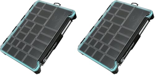 Image of Evolution Fishing BallistiX Terminal Tackle Tray - Waterproof, Anti-Corrosion, One Hand Latch, Clear Lid, Lure Box, Tackle Storage (Pack of 2)