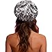 renvena Glitter Sequins Beret Hat Shining Beanie Cap French Style Hat for Dancing Party Fancy Dress Silver One Size