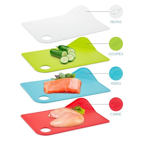 CONJUNTO 4 TÁBUAS DE CORTE COM SUPORTE CINZA