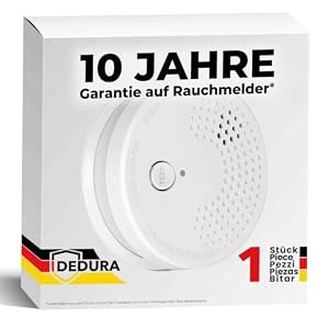 Rauchmelder mit 10 Jahre Garantie BSI Zertifiziert nach DIN EN14604 inkl. 9V Batterie Rauchwarnmelder Brandmelder Feuermelder