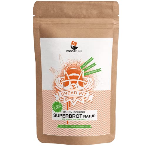 FOODPUNK LOW CARB BROT BACKMISCHUNG | Bread Fit Superbrot natur| glutenfrei | ballaststoffreich | eiweissreich | ohne Zuckerzusatz | ohne Getreide | eiweissbrot Cover