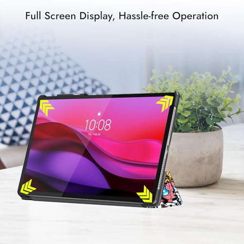Image of Robustrion Cover Case for Lenovo Yoga Tab Plus 12.7 inch Cover, Trifold Cover Case for Lenovo Yoga Tab Plus Cover 12.7 inch [Auto Sleep Wake Support] - Hippy